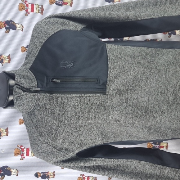 Spyder Bandit Gait half zip grey & black LG lined casual pullover sweatshirt - Picture 1 of 9